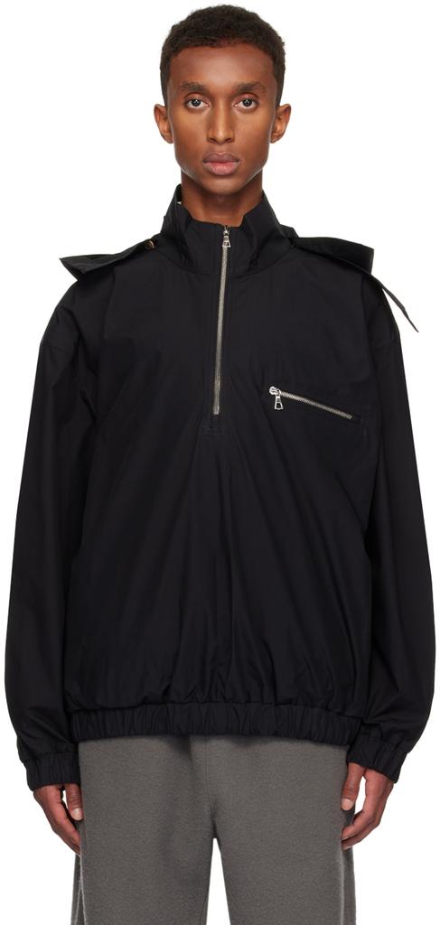 Black Cotton Waxed Windbreaker – On Sale Now with Up to 71% Off