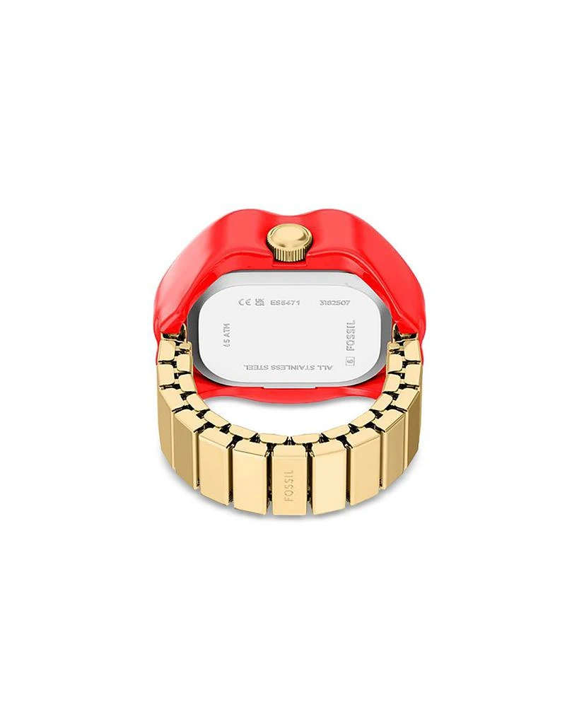 Fossil Red Lips Watch Ring, 23mm x 6mm 3