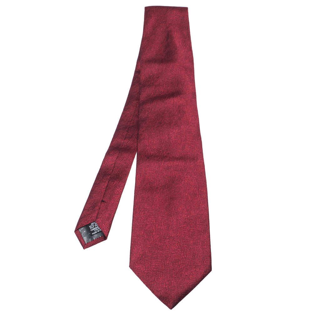 Gianfranco Ferre Gianfranco Ferre Red Jacquard Silk Traditional Tie