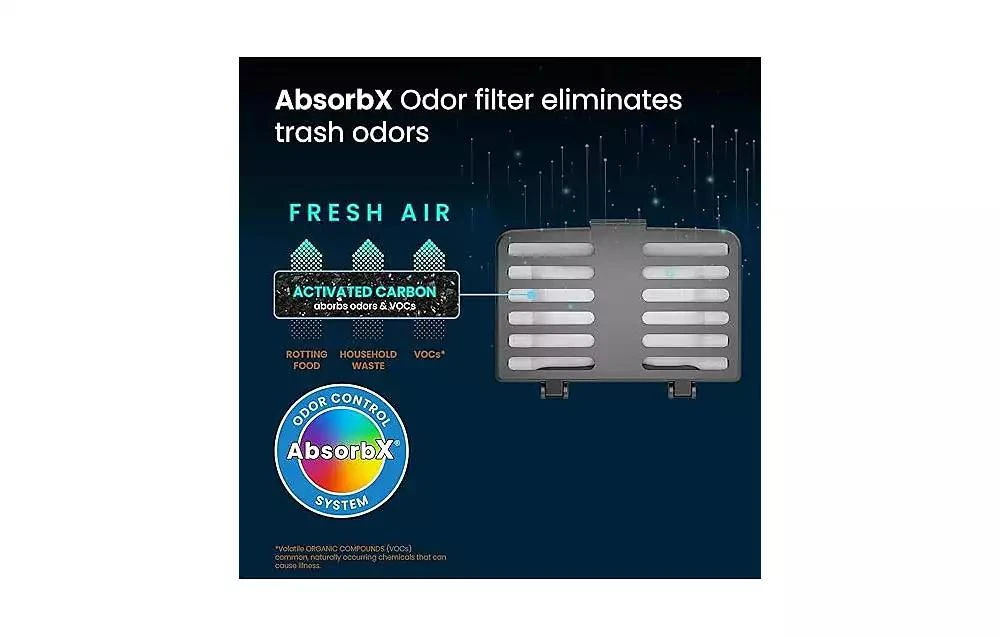 iTouchless AbsorbX Odor Removal Kit Stick On Deodorizer Filters Eliminate Trash Can Diaper Pail Smell 2