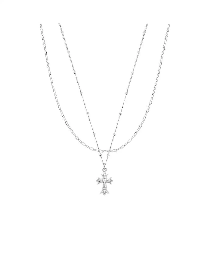 Bearfruit Jewelry 18K Gold Plated Sterling Silver Beloved Cross Necklace Set Holiday Gift Idea