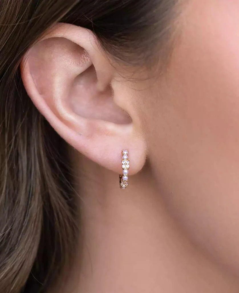 Girls Crew Orchid Faux Pearl Hoops 3