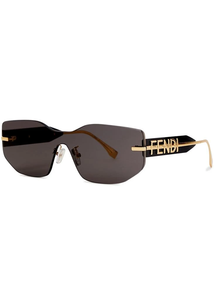 Fendi Fendigraphy rimless shield sunglasses 1