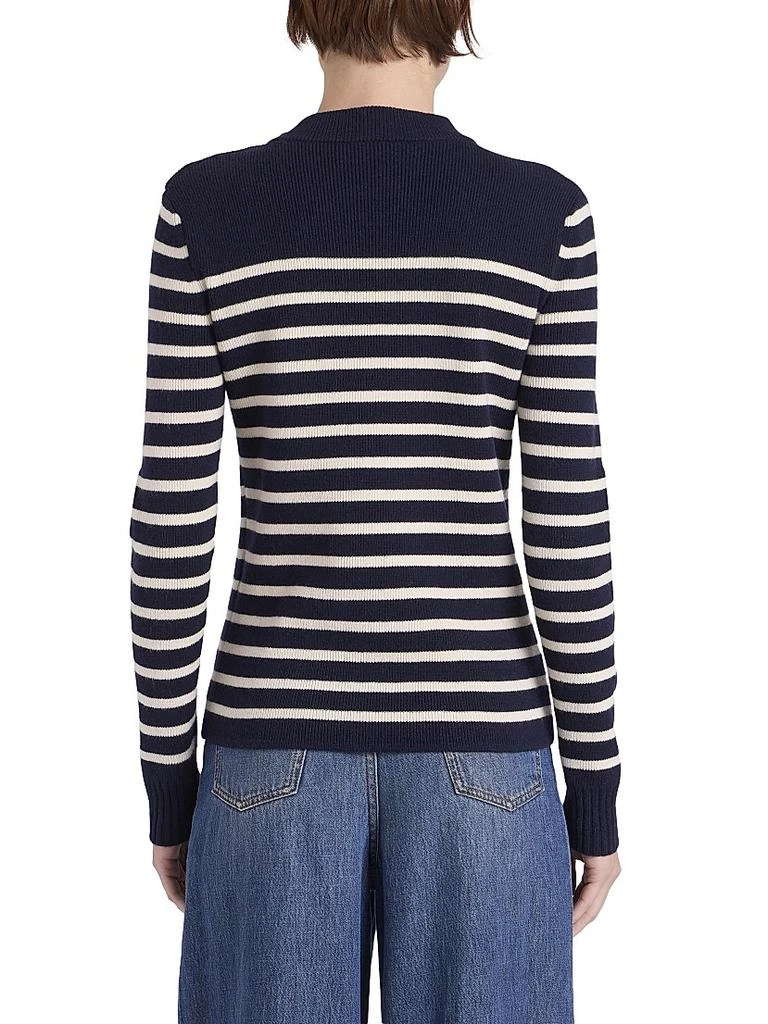 Chloé Striped Wool-Blend Crewneck Sweater 5
