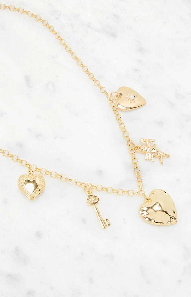LA Hearts Holly Layered Charm Necklace 6