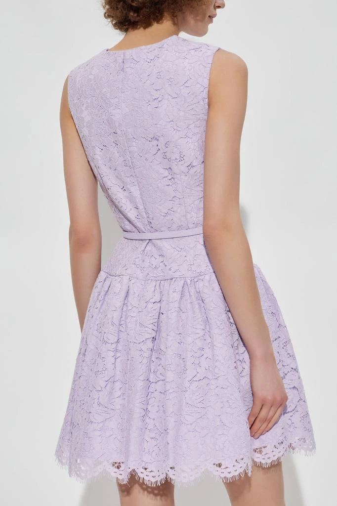 satin lace contrast lace cut out back cami dress Satin Lace Side Slit Cami Dress – AROLORA main image 0