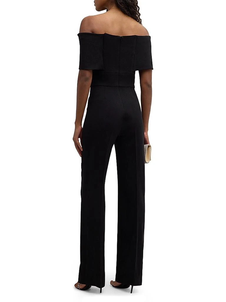 LELA ROSE Off-the-Shoulder Crêpe Jumpsuit 5