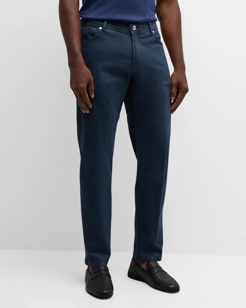 Marco Pescarolo Men's Soft Drill 5-Pocket Pants 4