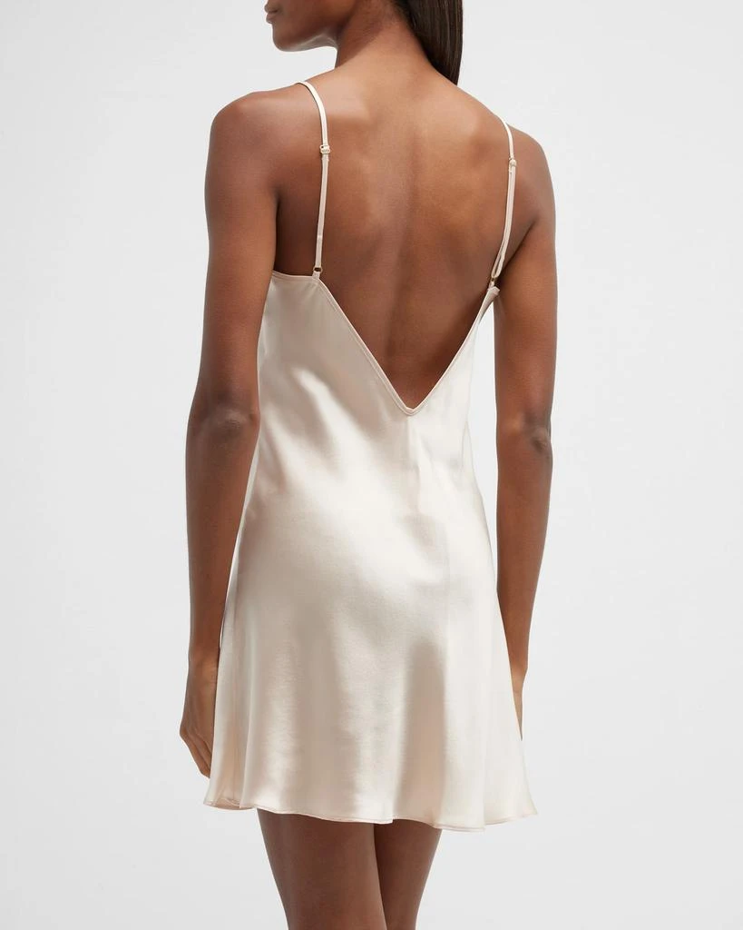 Christine Lingerie Bijoux Lace-Trim Silk Chemise 6