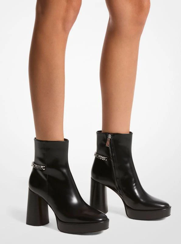 Michael Kors Carlisle Leather Platform Boot 5