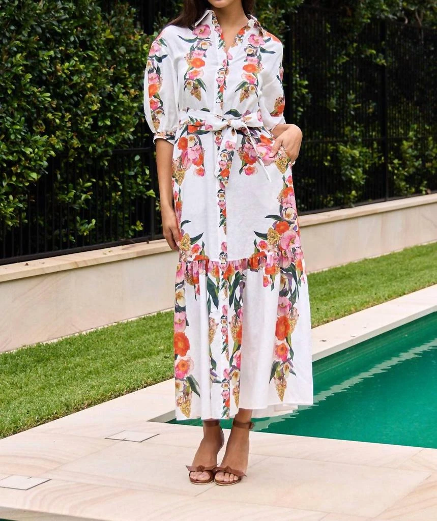 chinese dress ladies Bloom Garden Maxi in Off-White by FARM RIO ACTIVE at Amazon Women's  Clothing store main image 1