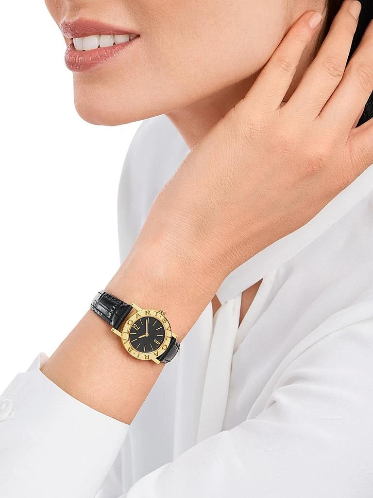 BVLGARI BVLGARI BVLGARI 18K Yellow Gold & Leather Strap Watch/26MM 2