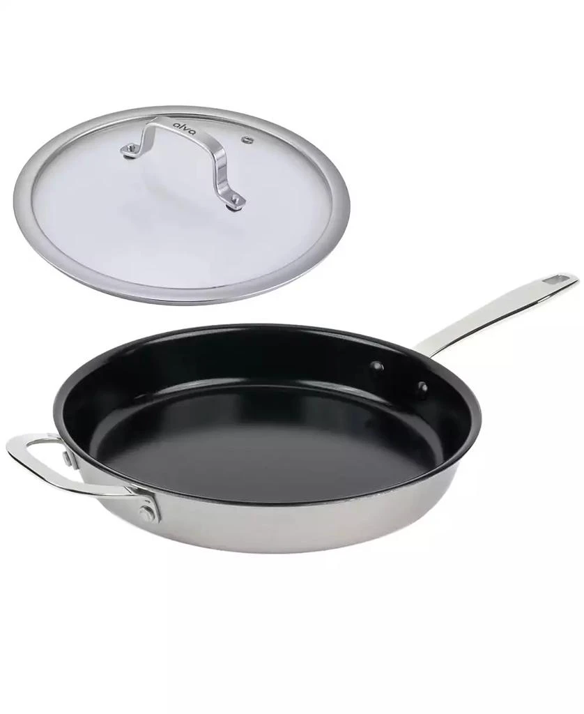 ALVA Maestro Stainless Steel Nonstick Frying Pan with Glass Lid