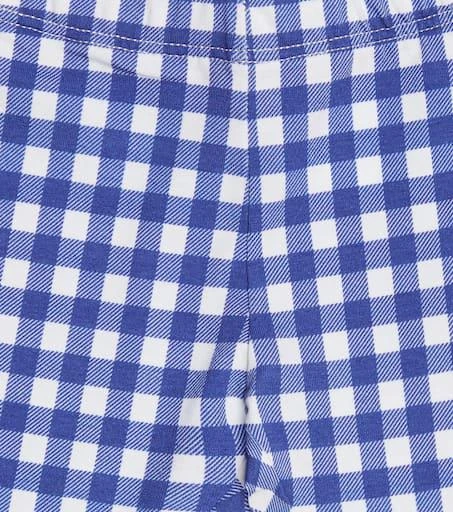 MONNALISA Baby gingham cotton-blend leggings 3