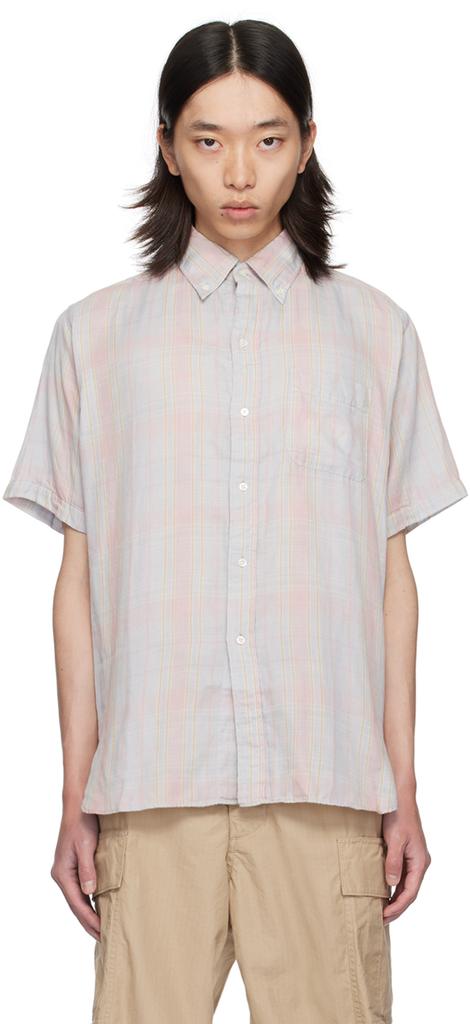 BEAMS PLUS Pink & Blue Classic Fit Shirt