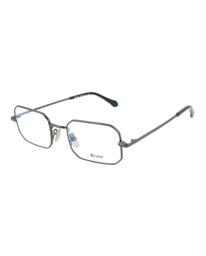 Brioni Square-Frame Metal Optical Frames