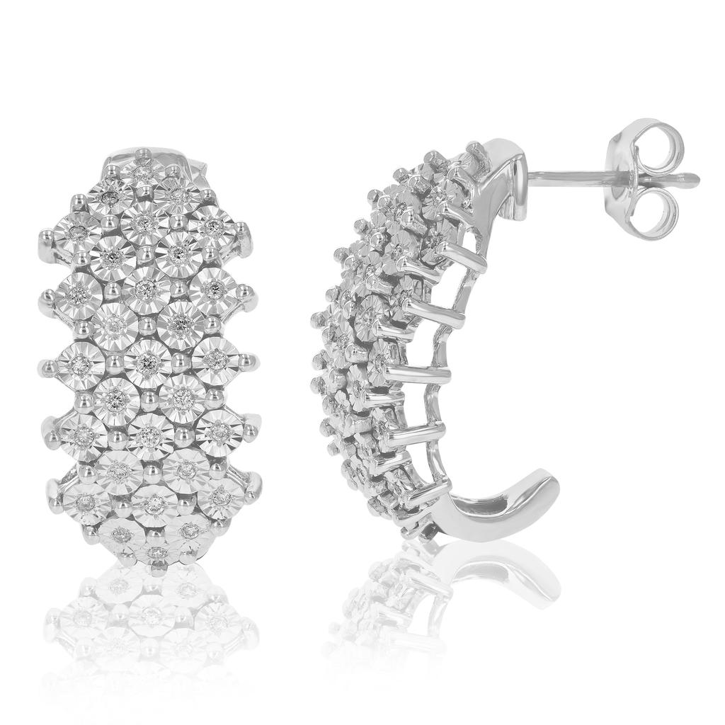 Vir Jewels 1/4 cttw Round Lab Grown Diamond Dangle Earrings .925 Sterling Silver Prong Set 3/4 Inch