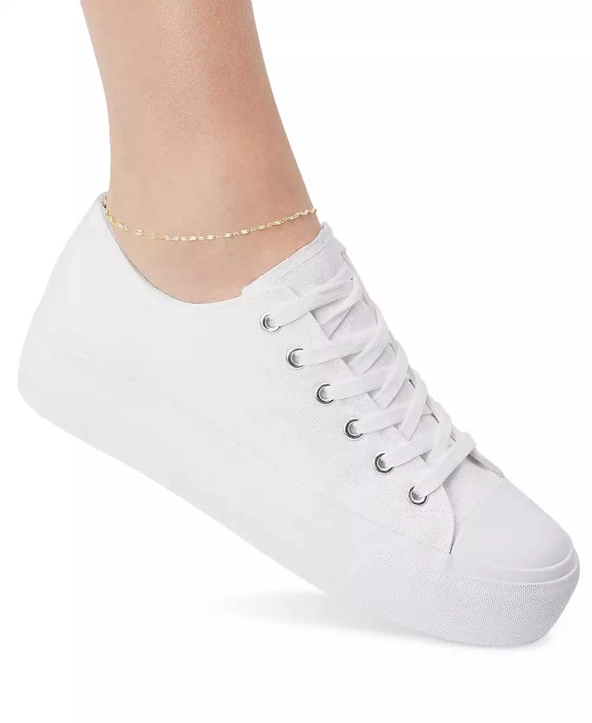 Macy's Delicate Solid Oval Link Ankle Bracelet in 14k Gold 2