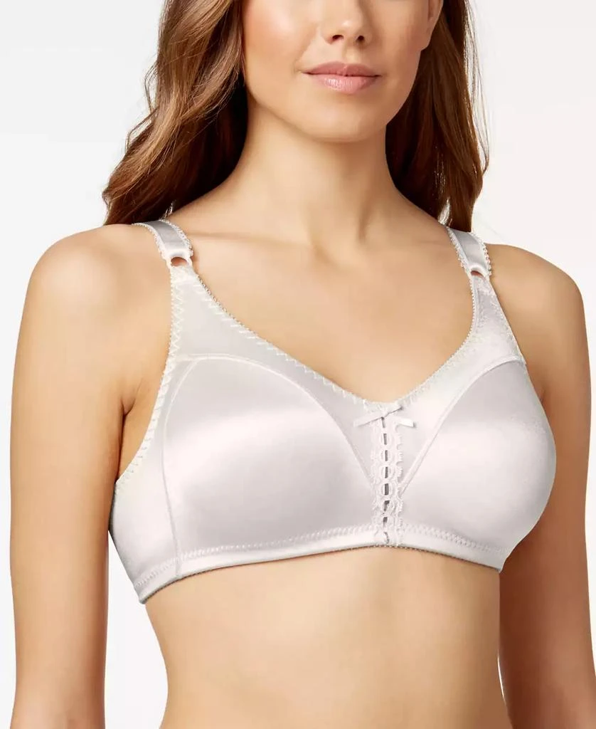 Bali Double Support Tailored Wireless Lace Up Front Bra 3820 1