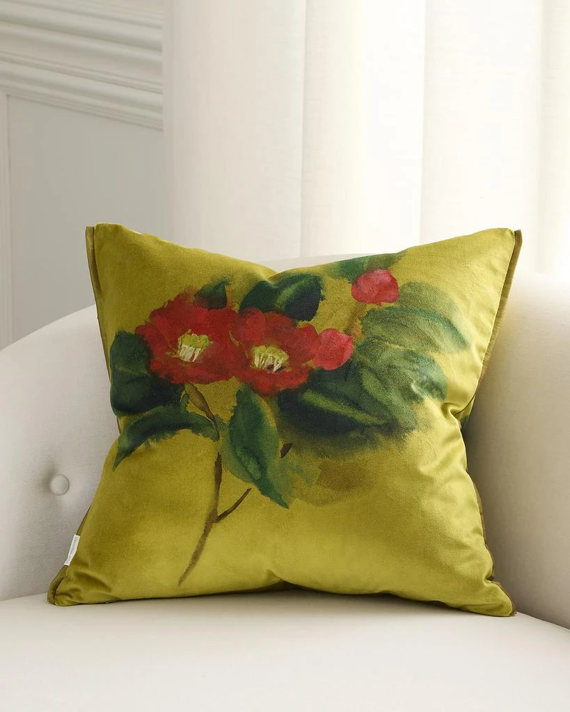 Designers Guild Camellia Velours Decorative Pillow, 20" Square 2