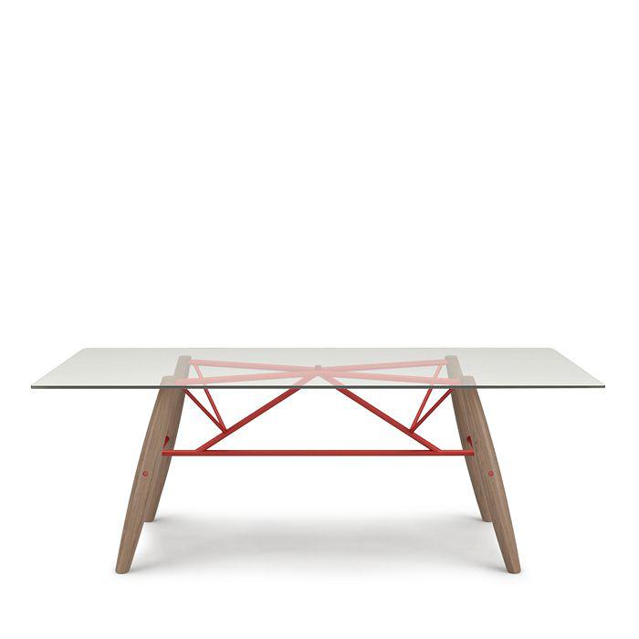 Huppé Huppe Connection 76" Glass Top Dining Table