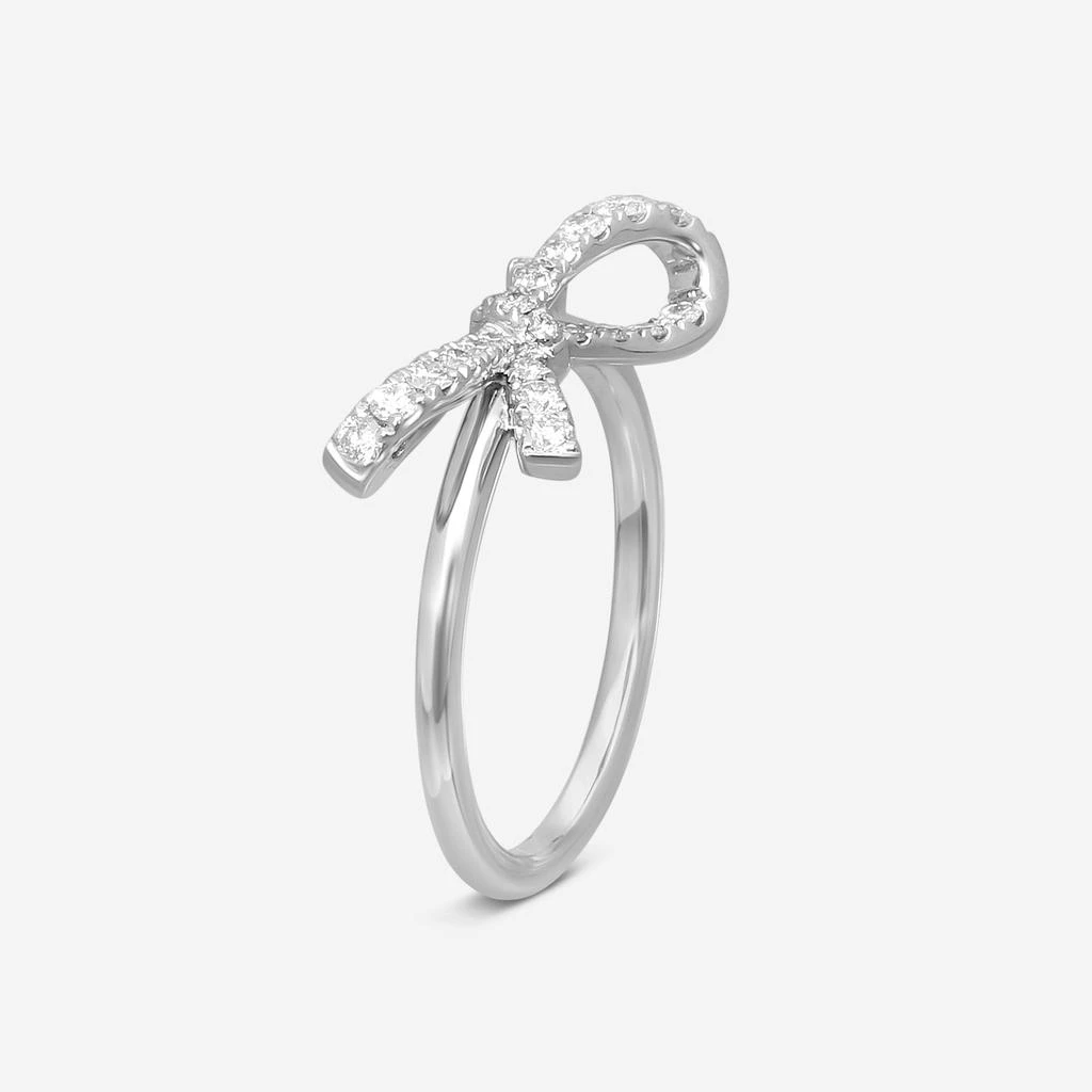 Mémoire Mémoire Presence 18K White Gold Diamond Bowtie Ring Sz. 6.5 FRBM301 2