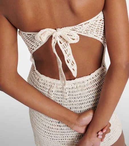 ANNA KOSTUROVA Camellia cotton crochet bustier dress 5