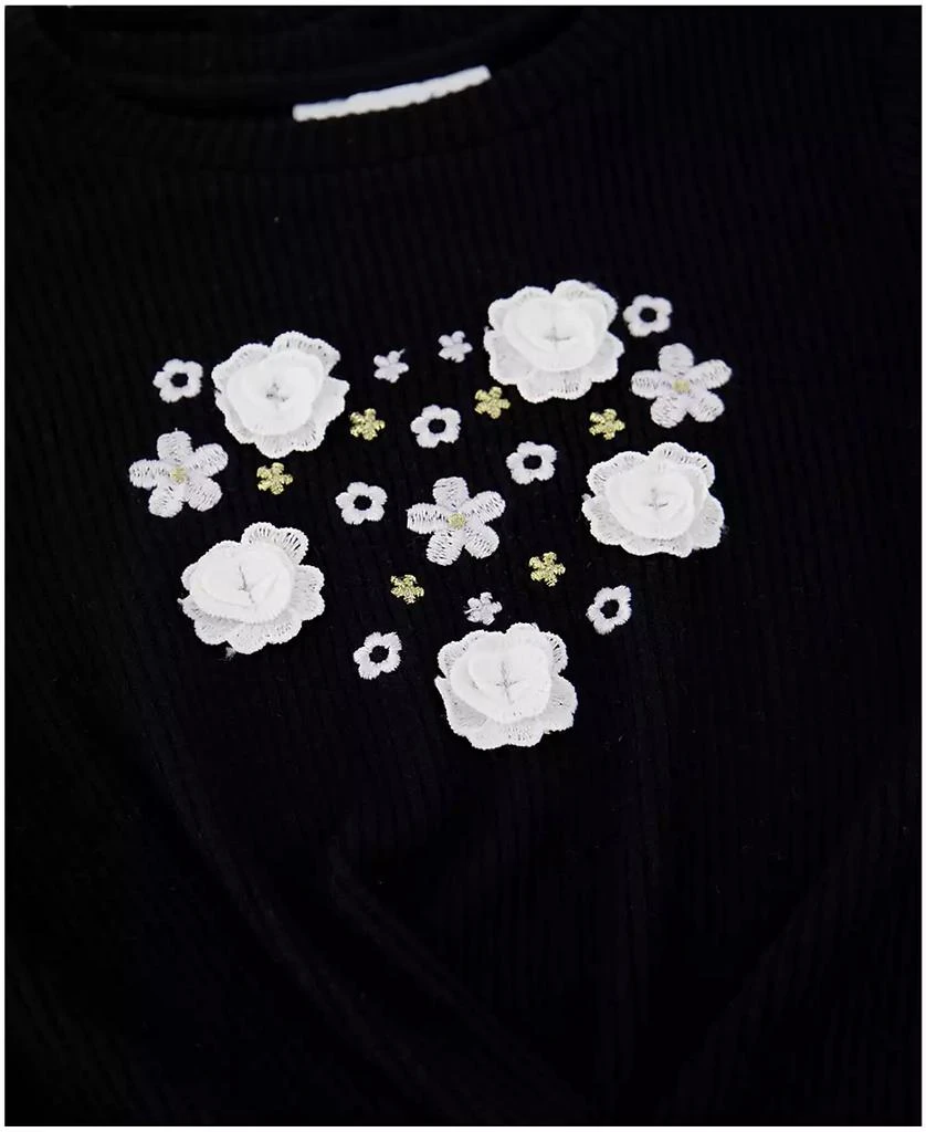 KIDS HEADQUARTERS Toddler and Little Girls Hacci Crewneck & Leggings, 2 Piece Set 3