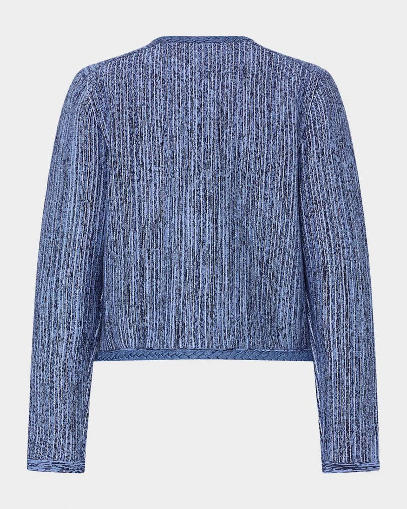 Milly Shayne Boxy Braid-Trim Jacket 3