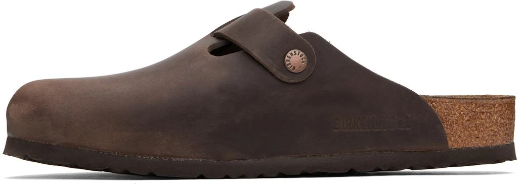 Birkenstock Men\'s Boston Brown Leather Slip-On Loafers-EUC Birkenstock Brown Regular Boston Slip-on Loafers - Business  main image 2