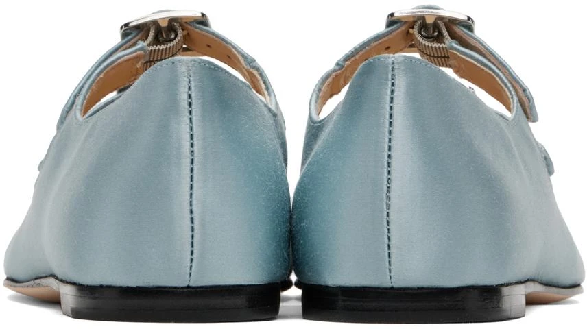Sandy Liang SSENSE Exclusive Blue MJ Double Strap Ballerina Flats 2