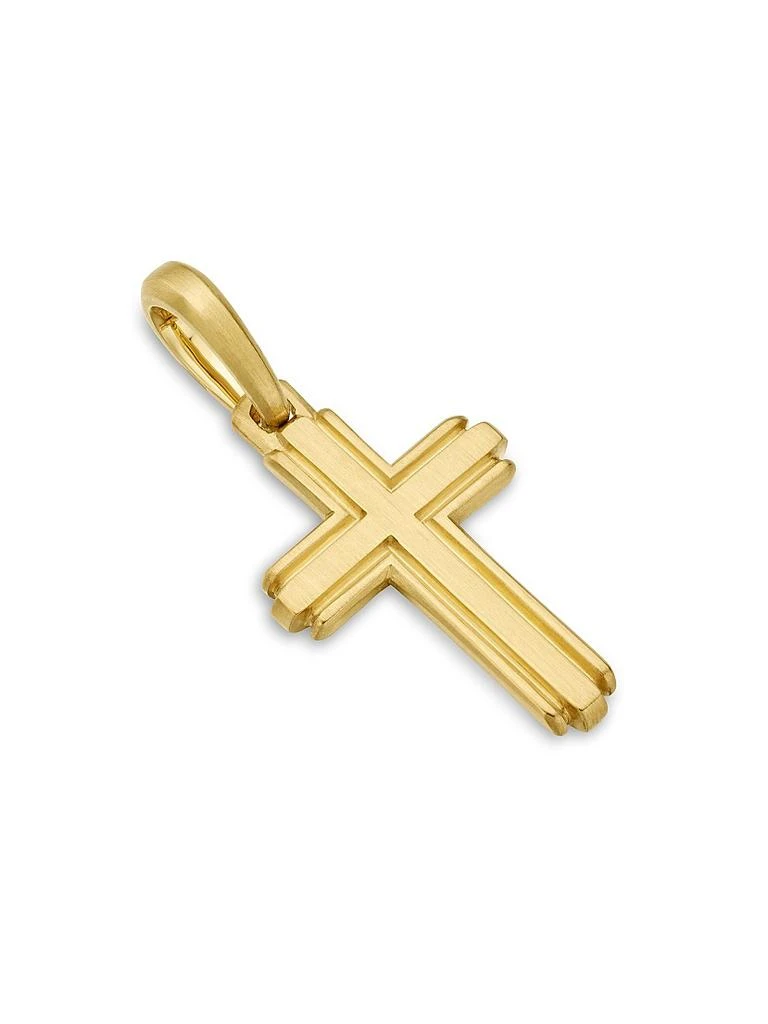 David Yurman Deco Cross Pendant in 18K Yellow Gold, 27mm 4