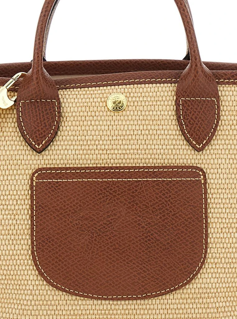 Longchamp le Pliage Xs Brown Handbag With Logo Embossed On The Front In Fabric And Leather Blend Woman 3