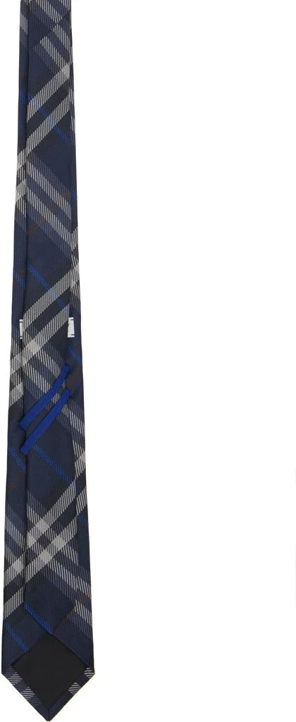 Burberry Navy Check Silk Tie 2