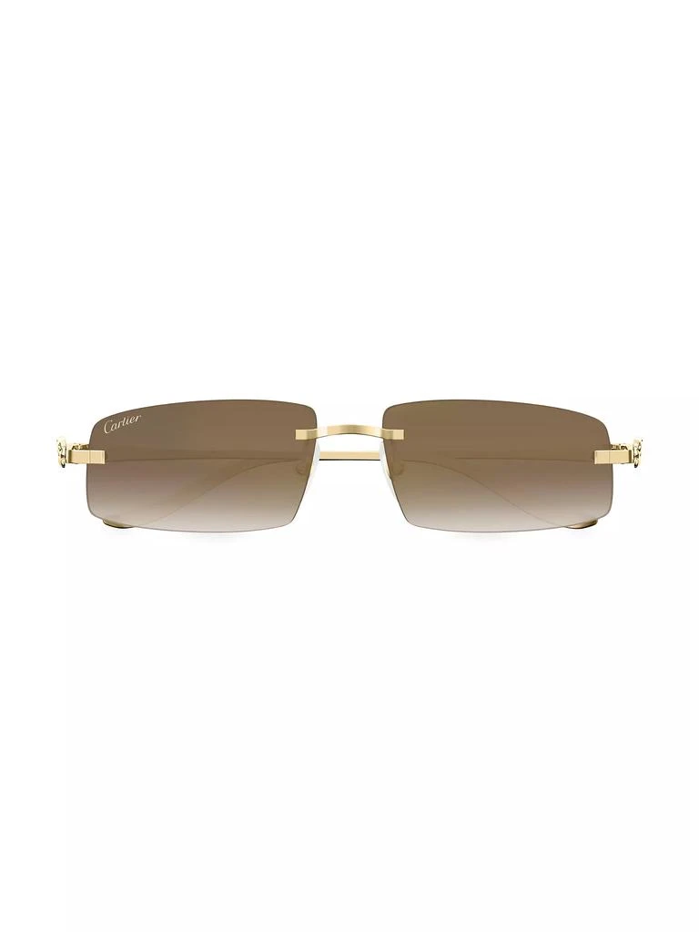 Cartier Panthère Classic 58MM Rectangular Sunglasses 2