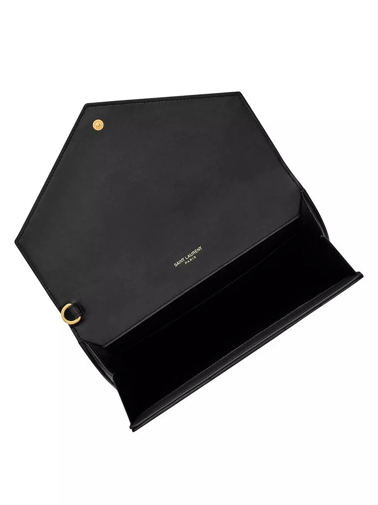 Yves Saint Laurent Cassandre Matelassé Flap Pouch In Lambskin 5