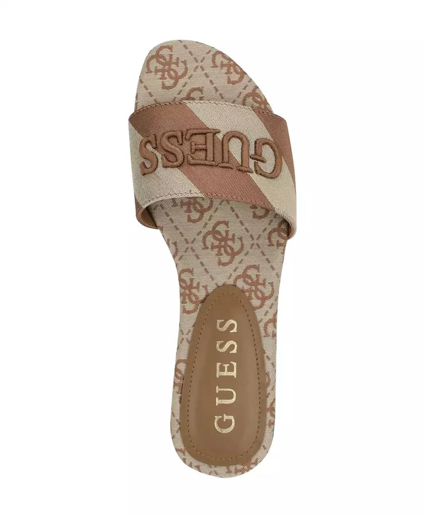 GUESS Women's Harini Slip-On Logo Flat Sandals 4