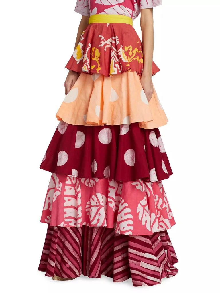 Studio 189 Erica Tiered Ruffle Maxi Skirt 4