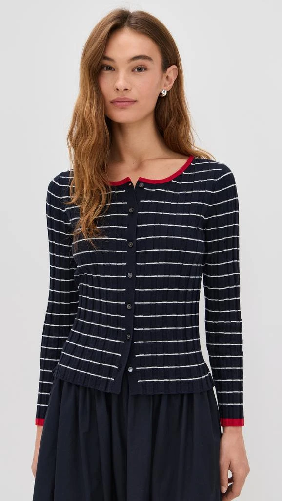 Alex Mill Cerise Ribbed Cardigan 6