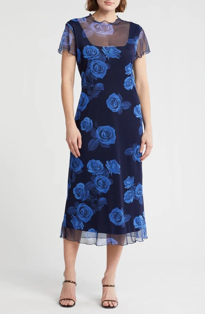 Bebe Powermesh T-Shirt Midi Dress