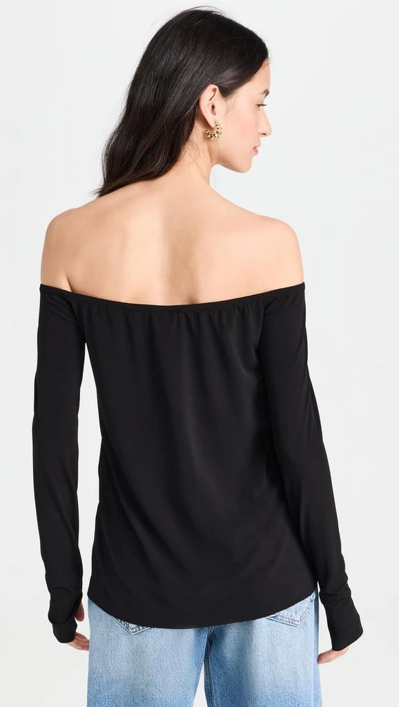 Norma Kamali Long Sleeve Off Shoulder Top 2