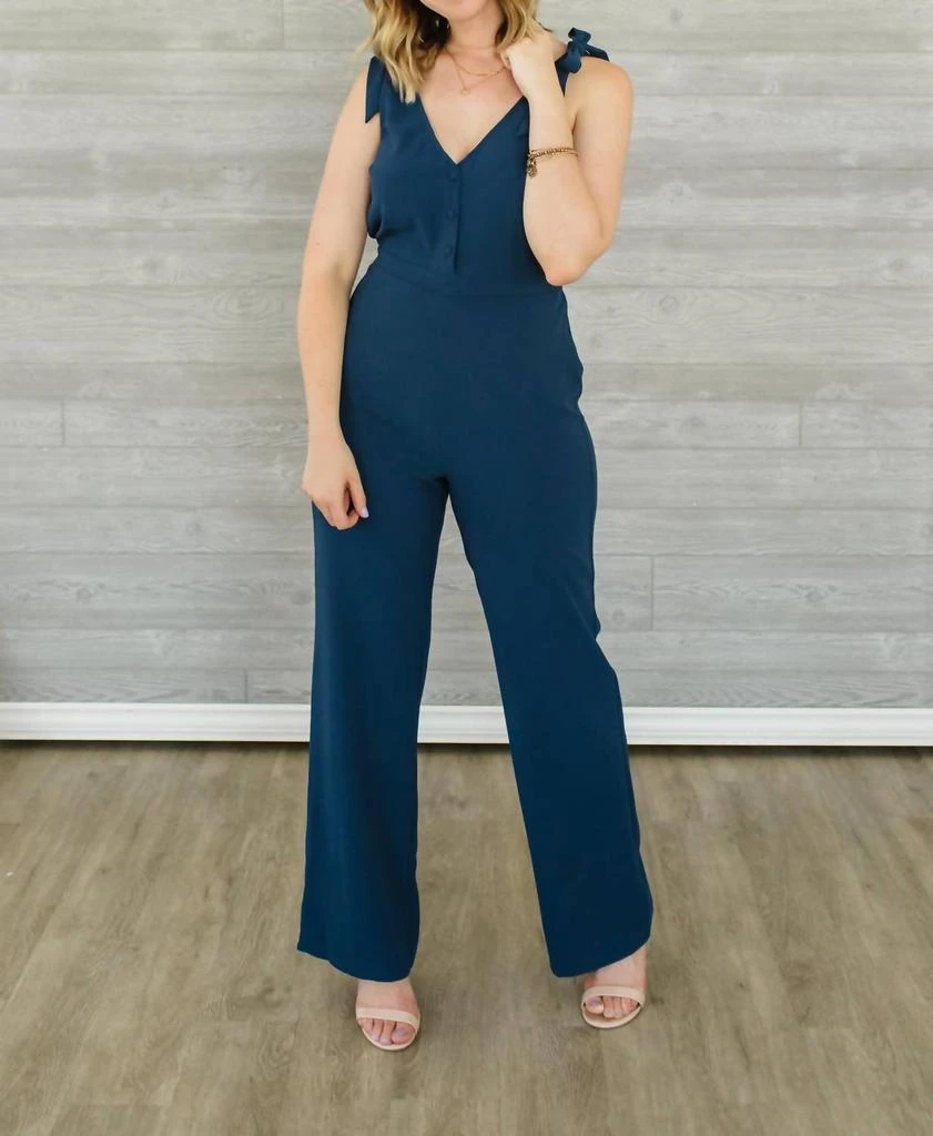 cupcakes and cashmere Topeka Jumpsuit In Lapis 1