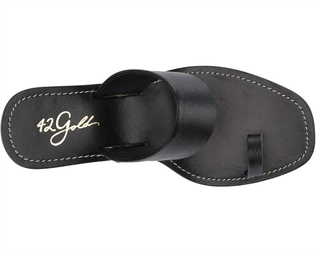 42 GOLD 42 Gold - Eedie Single Toe Wide Strap Leather Heels 4