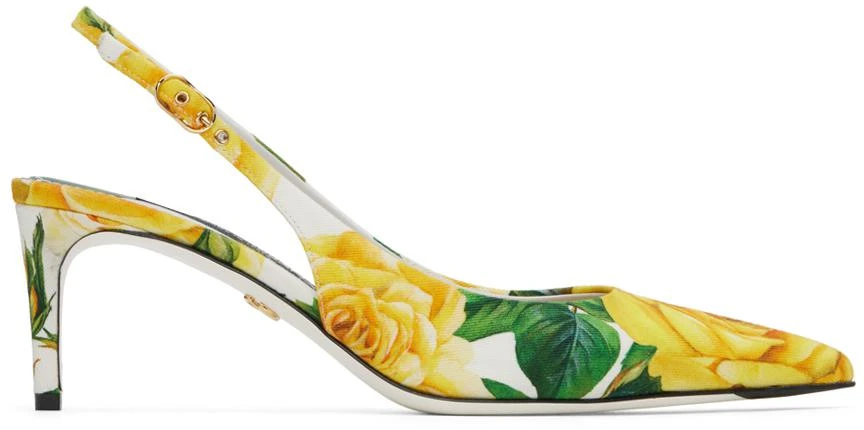 Dolce & Gabbana Yellow Slingback Heels 1