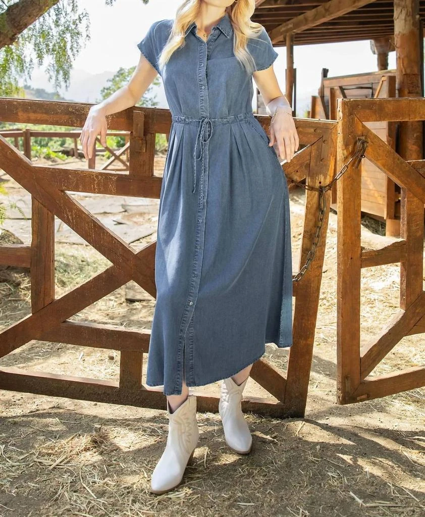 SHE + SKY She + Sky - Chambray Button Down Dress