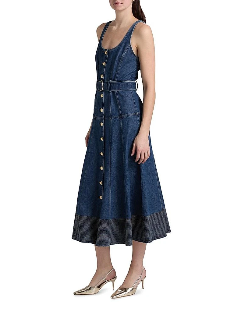 Cinq à Sept Kehlani Denim Belted Midi-Dress 4
