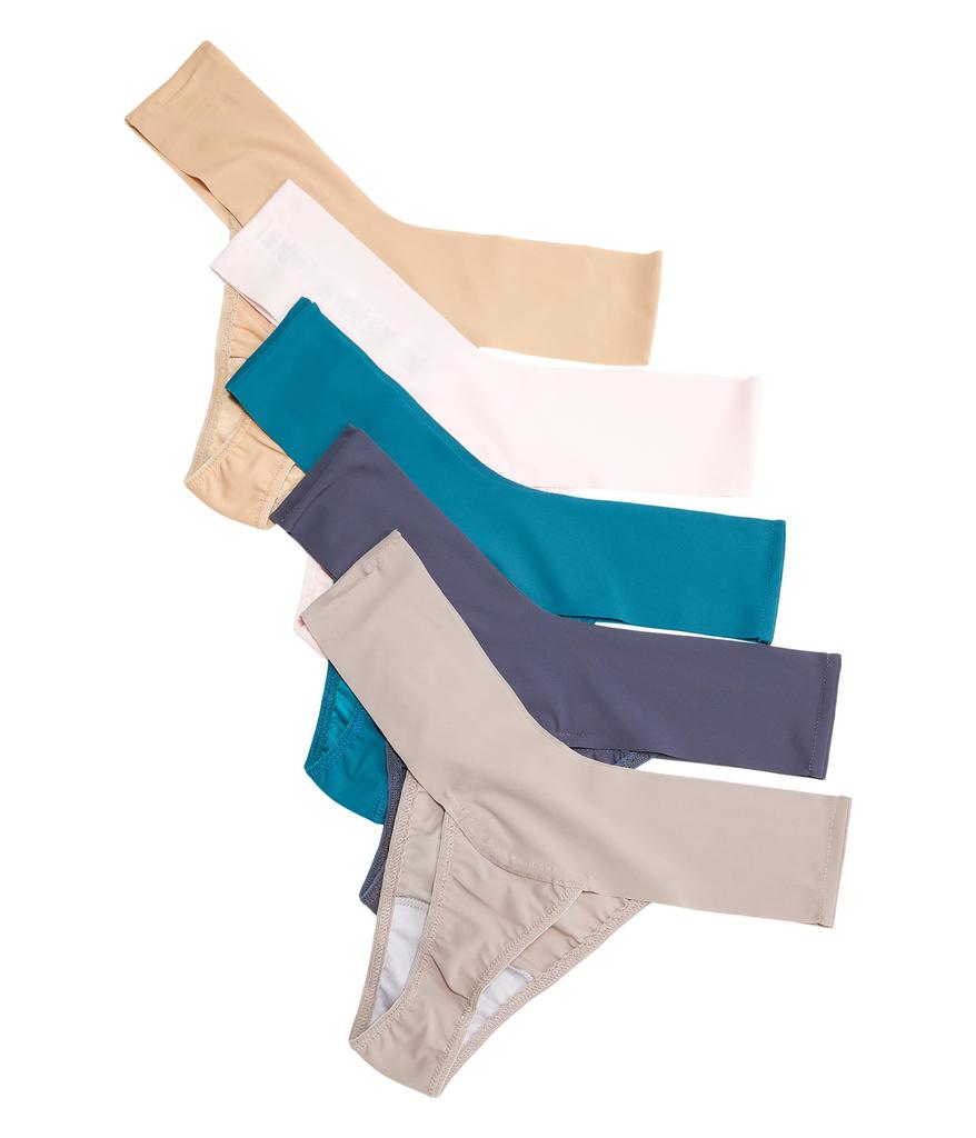 Hanky Panky BreatheSoft Natural Rise Thong 5-Pack