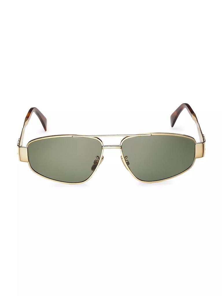 CELINE Metal Triomphe 57MM Pilot Sunglasses