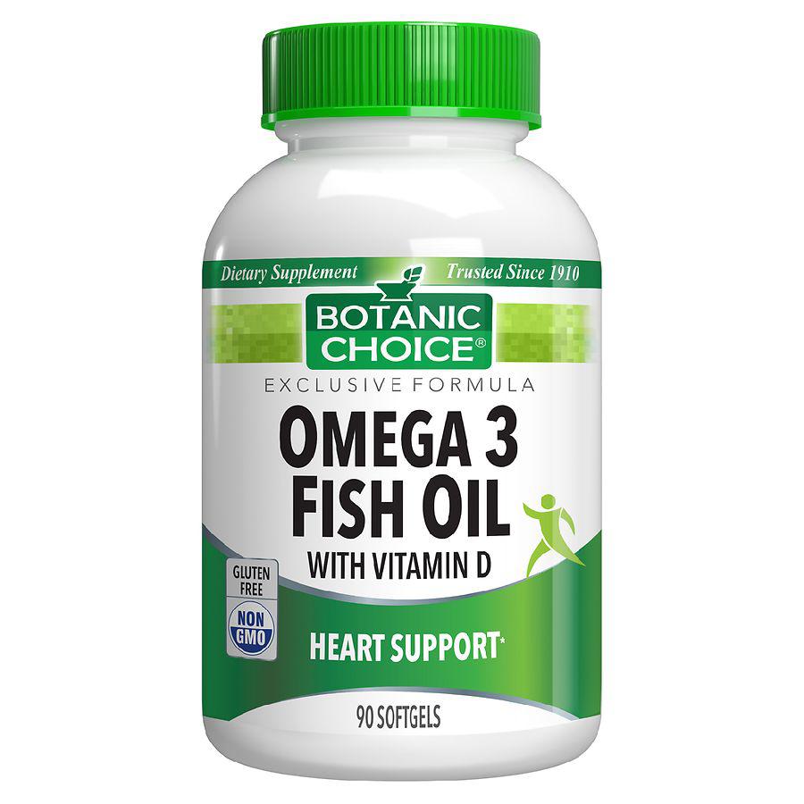 Botanic Choice Omega 3 Fish Oil with Vitamin D Softgels