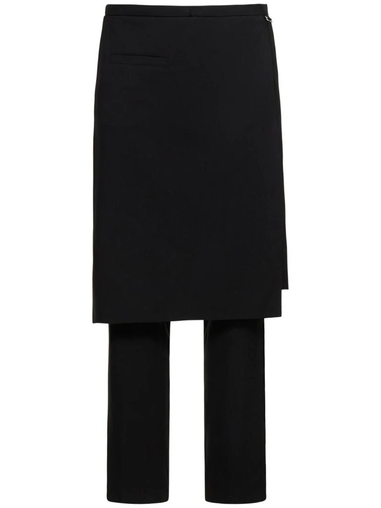 Courrèges Tailored Wool Pants W/overskirt 1